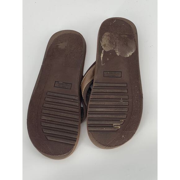 CHAPS Men's Brown Leather Thong Summer Sandals SZ 10-11 - Picture 3 of 9